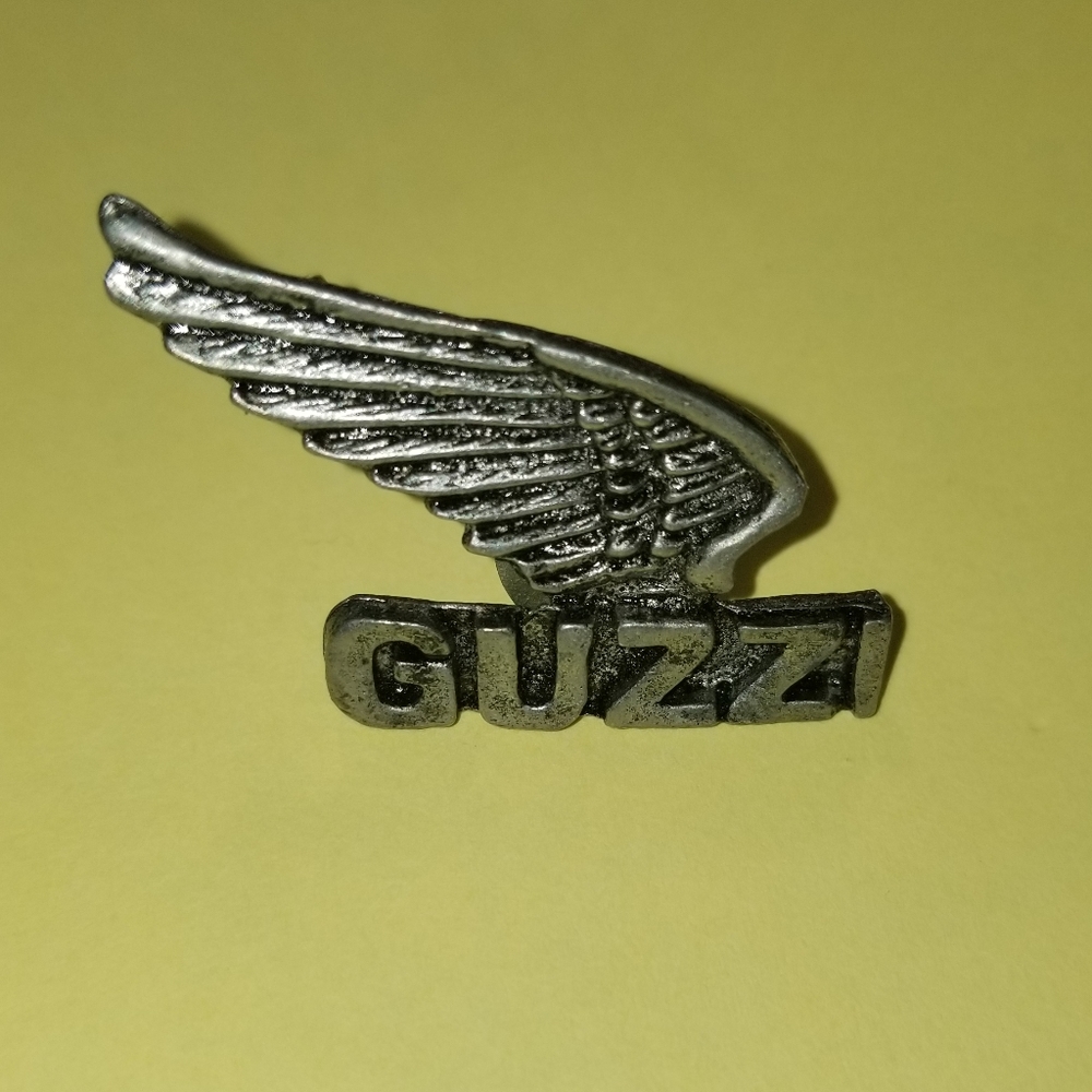 Vtg Guzzi Hatpin Eagle wing well worn motorcycle